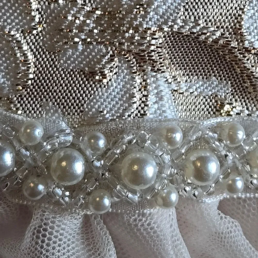 Biscotti Elegant Dress Gold Metallic Damask Flower Girl Formal Party Wedding